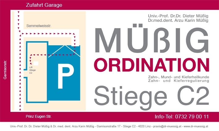 Zufahrtsplan zur Garage Dr. M��ig